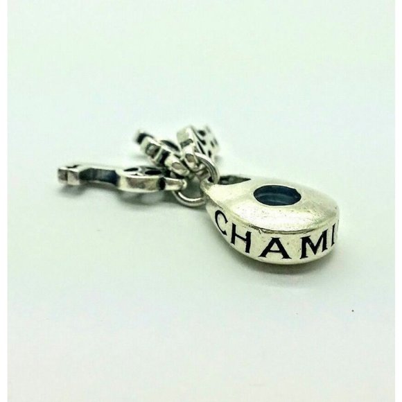 Authentic Chamilia Sterling Silver Hanging Keys of Love Hope & Faith Retired - Picture 2 of 4